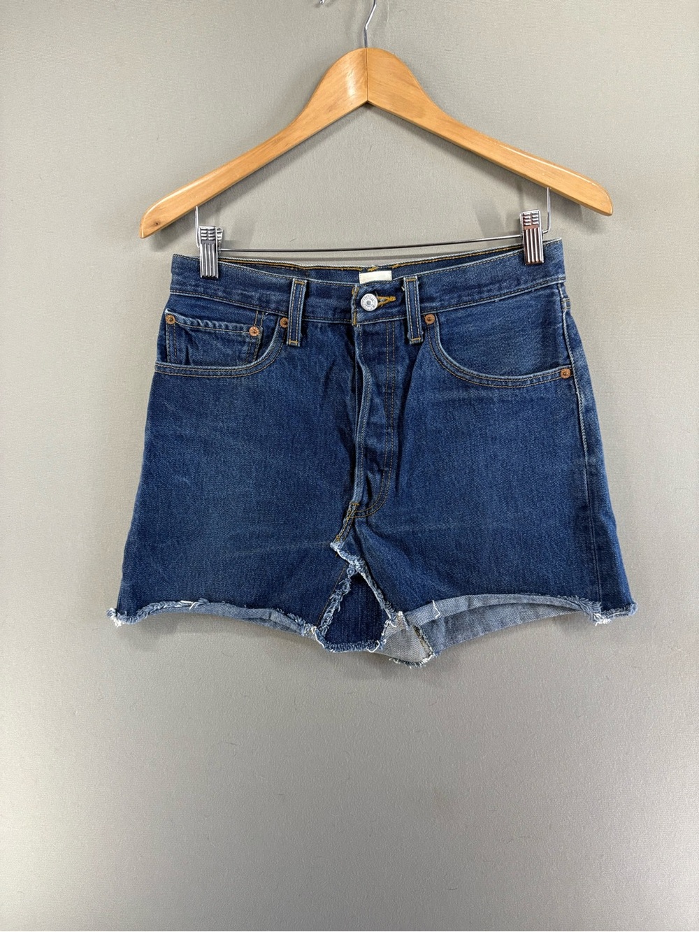 E & J vintage repurpose denim Levi’s jean skirt Elizabeth & James 30 Blue Usa